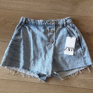 Zara Women's Light Blue Jean Skort